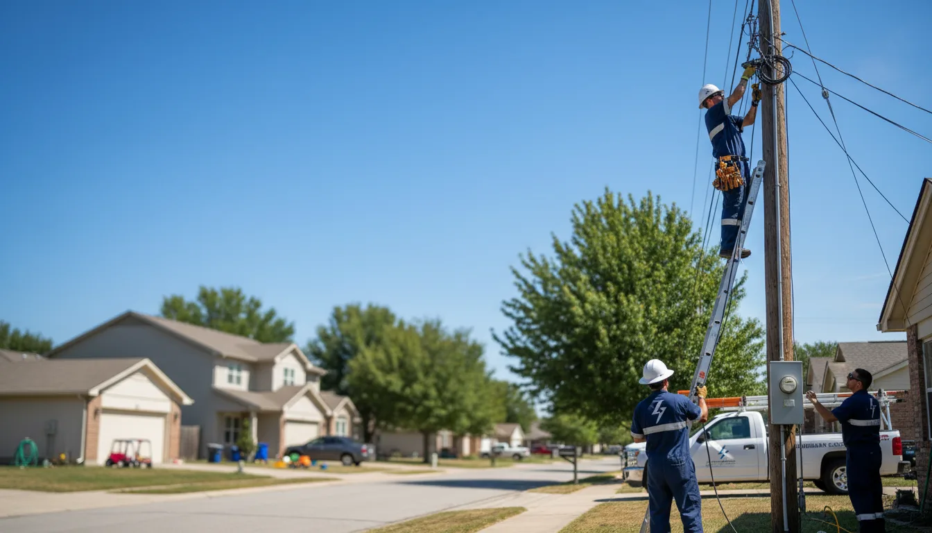 Residential electrician providing installation services in Iola, WI
